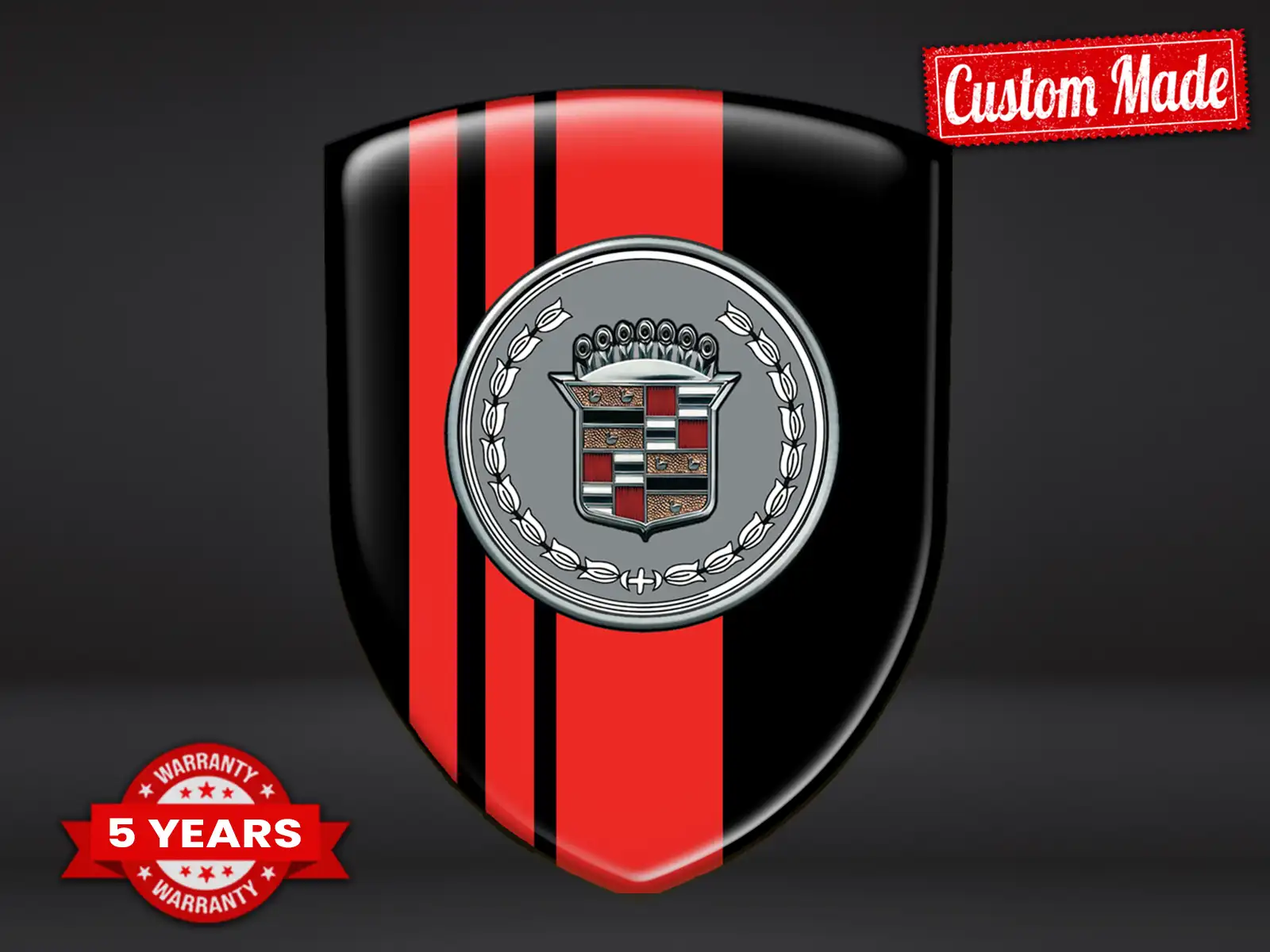 Cadillac Emblème Silicone Drift Design Élancé Badges Dôme